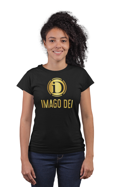 LADIES FITTED IMAGO DEI T-SHIRT.