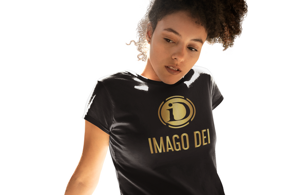 LADIES FITTED IMAGO DEI T-SHIRT.