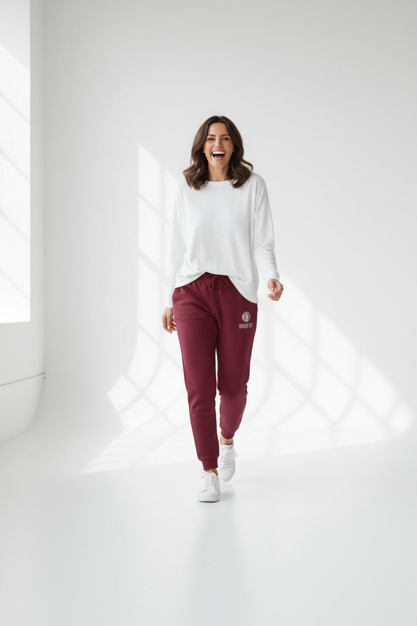 🌸 LADIES EMBROIDERY IMAGO DEI FLEECE SWEATPANTS