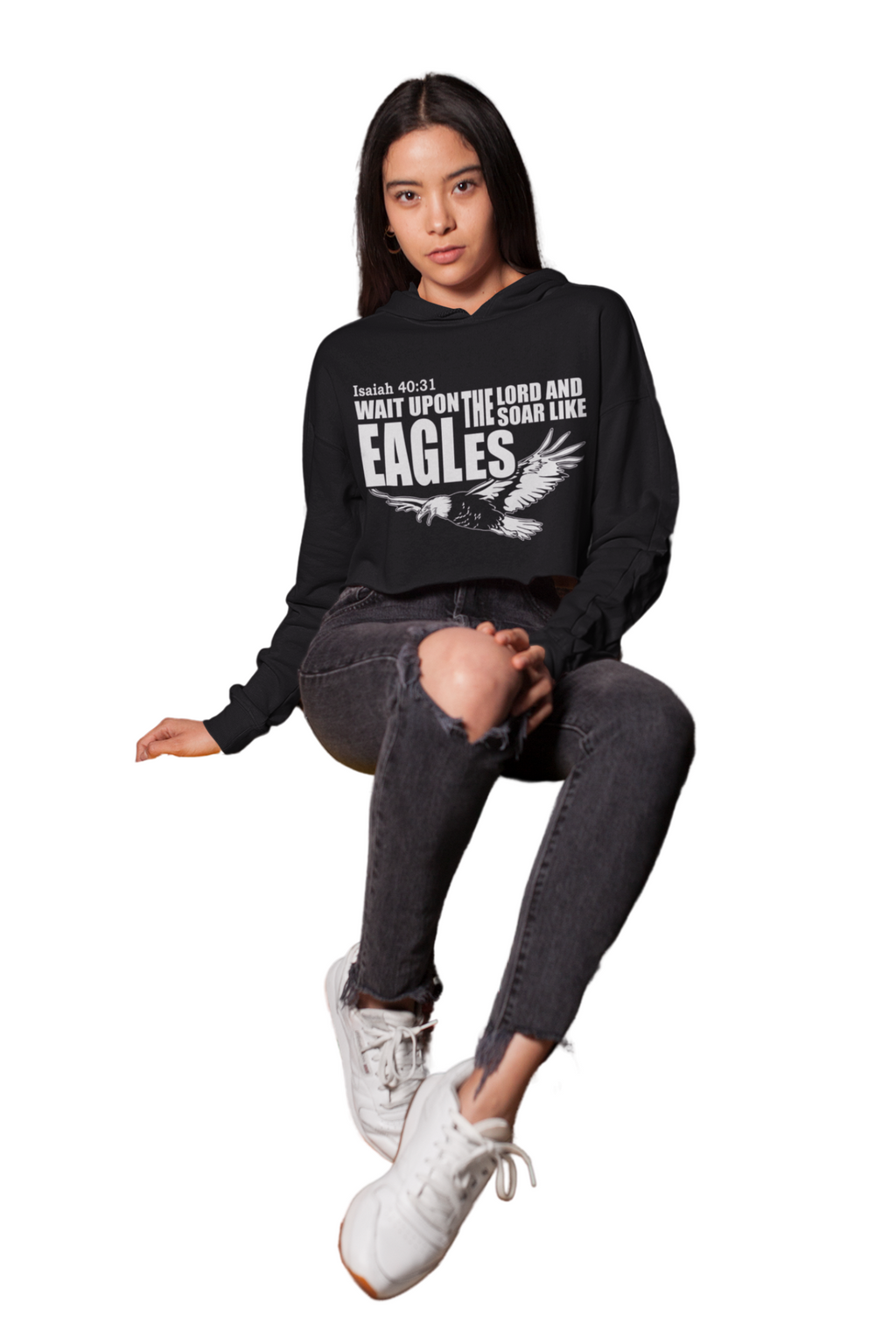 EAGLES CROP HOODIES.