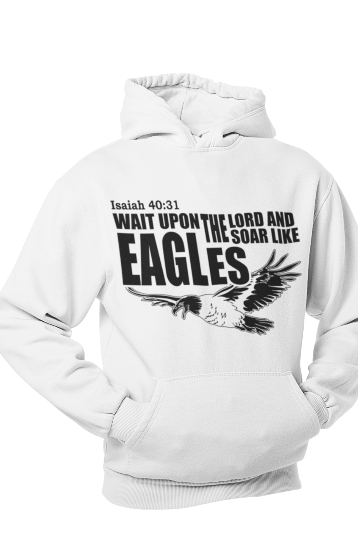 EAGLES LADIES WHITE HOODIE.