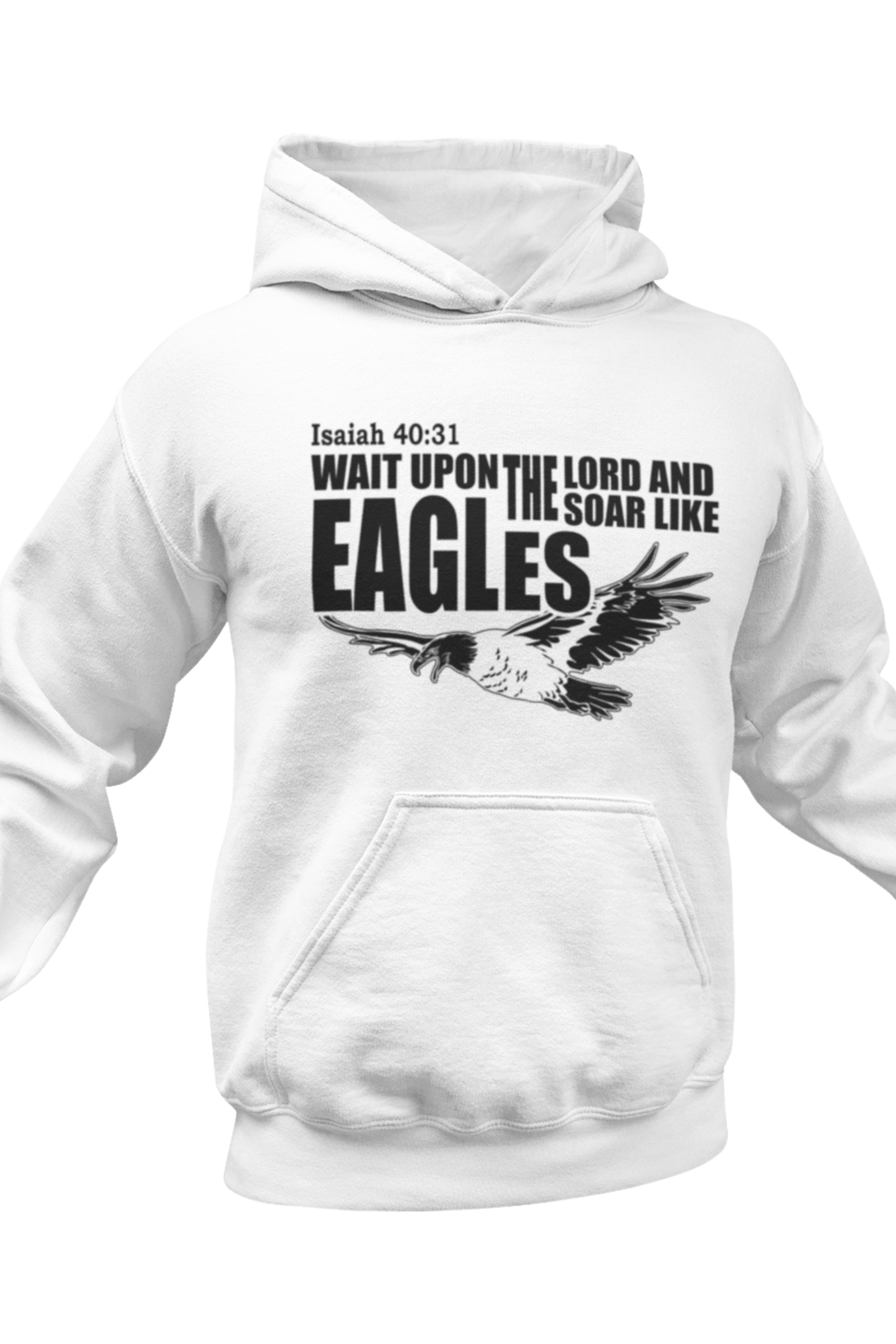 EAGLES LADIES WHITE HOODIE.