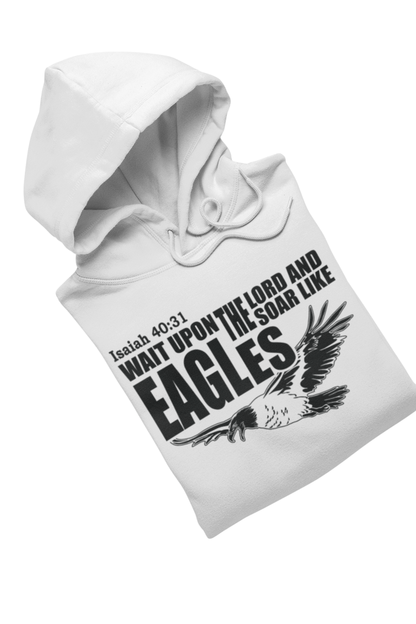 EAGLES LADIES WHITE HOODIE.