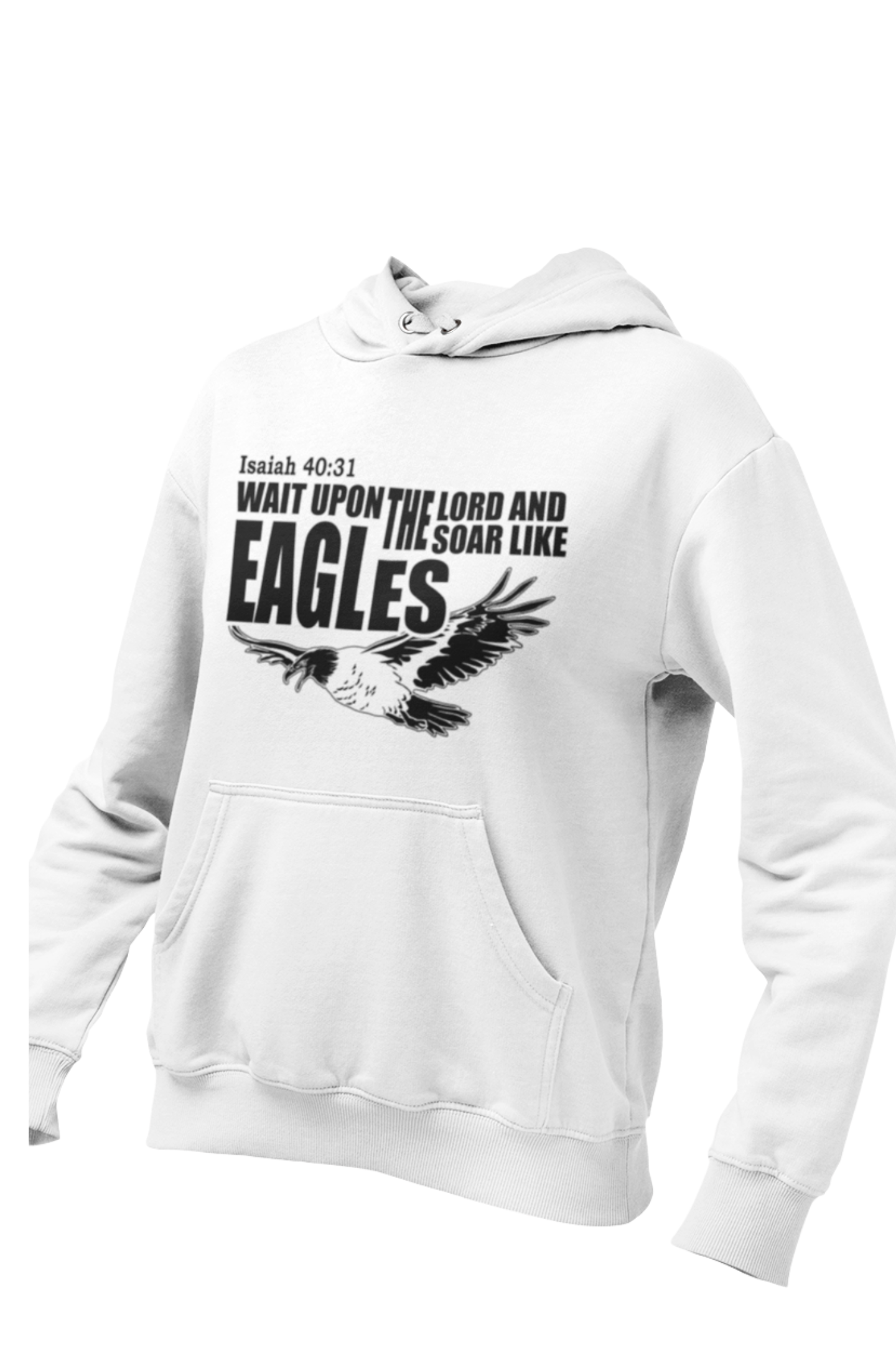 EAGLES LADIES WHITE HOODIE.