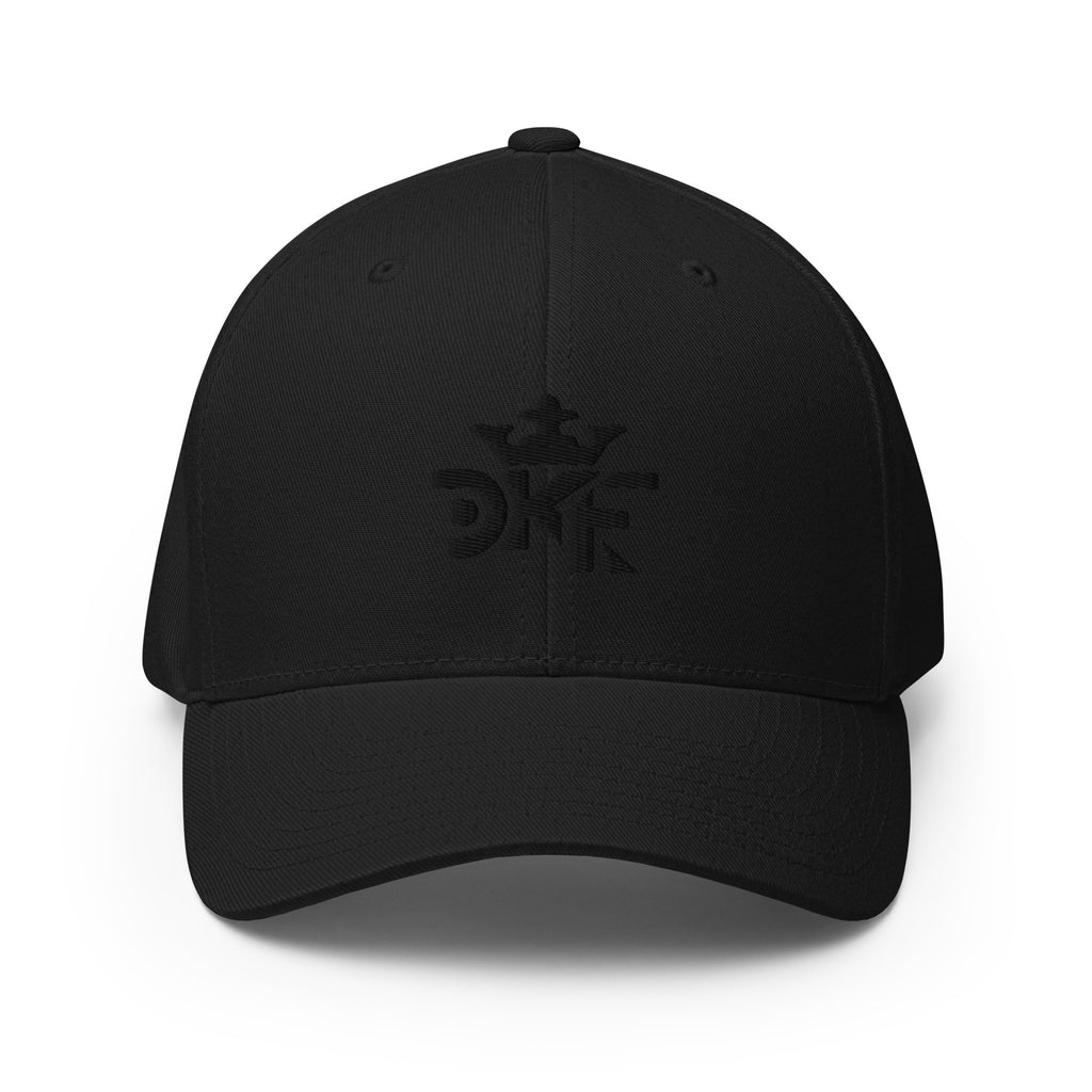 DKF unisex twill cap with embroidered Kingdom design.