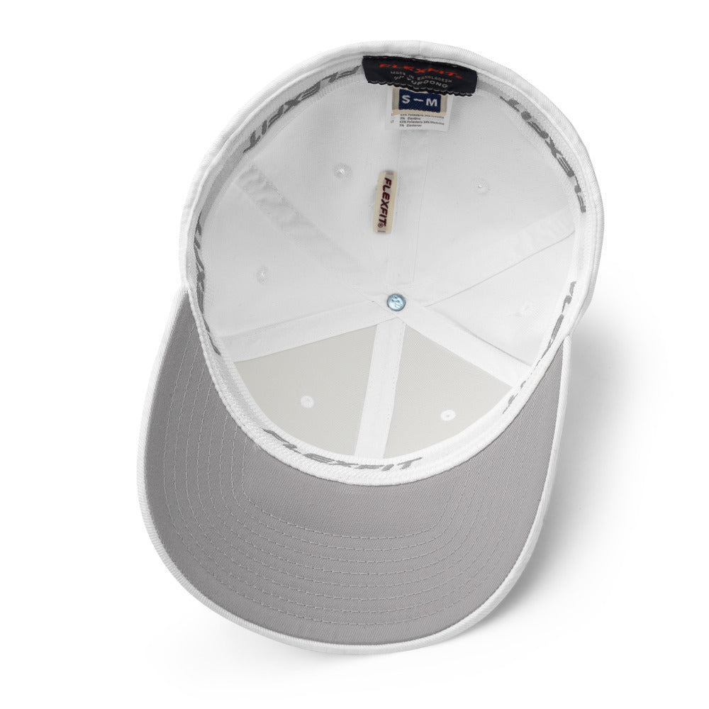 White DKF twill cap with Kingdom culture embroidery — DKINGDOMFASHIONS.