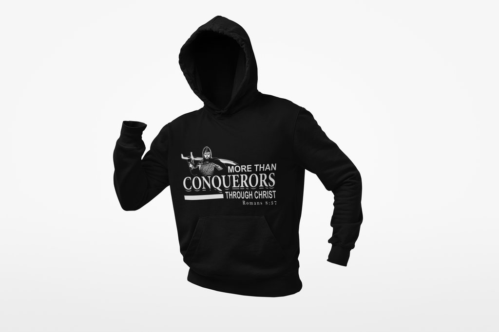 Romans 8:37 More Than Conquerors Christian hoodie — DKINGDOMFASHIONS.
