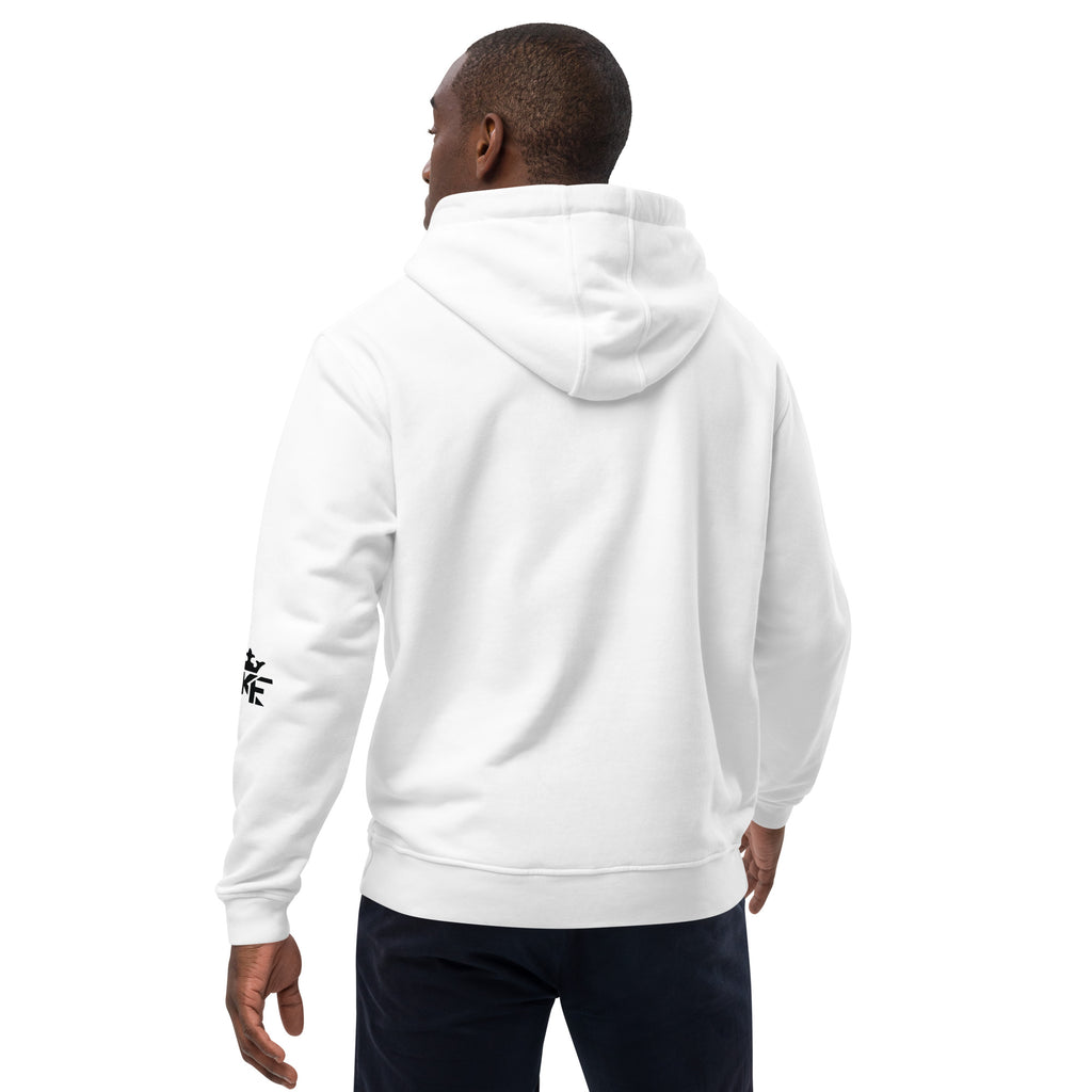 2 Corinthians 5:17 eco hoodie made from organic cotton and recycled polyester, Christian streetwear design by DKINGDOMFASHIONS.
