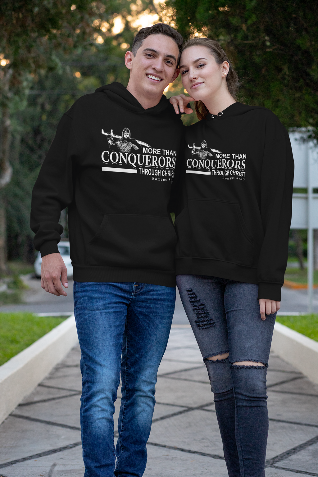 Romans 8:37 More Than Conquerors Christian hoodie — DKINGDOMFASHIONS.