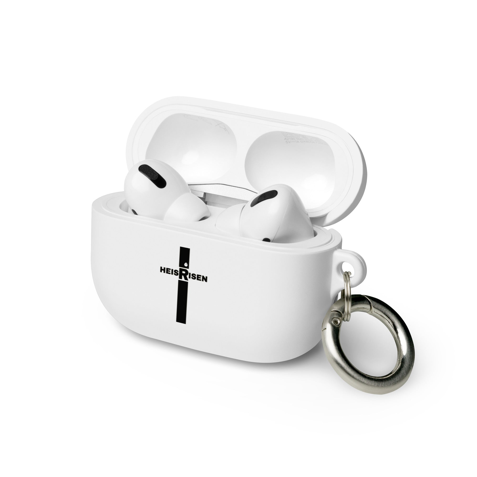 HE IS RISEN Christian EarPods case with carabiner.