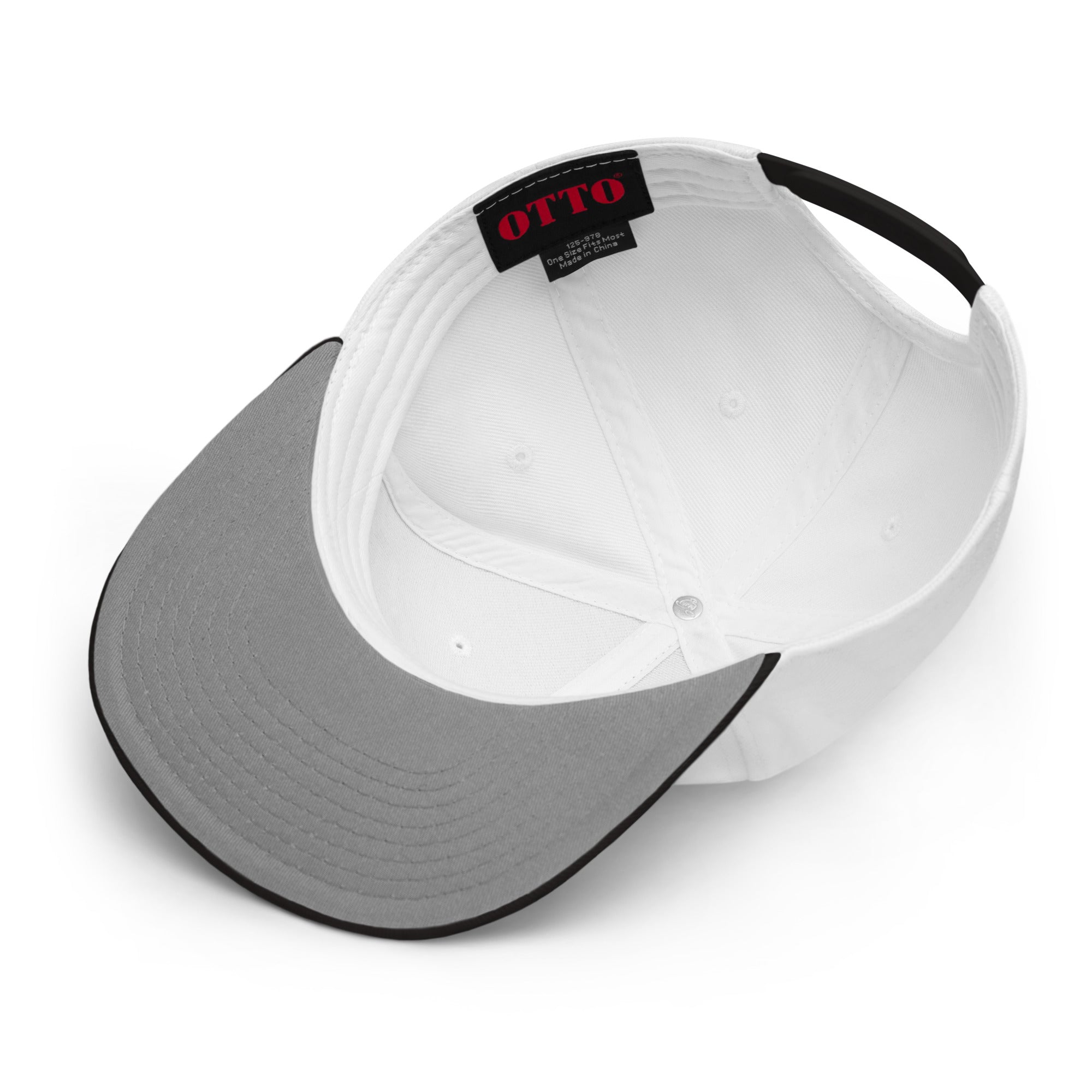 Black and white IMAGO DEI snapback hat with white embroidery — DKINGDOMFASHIONS.