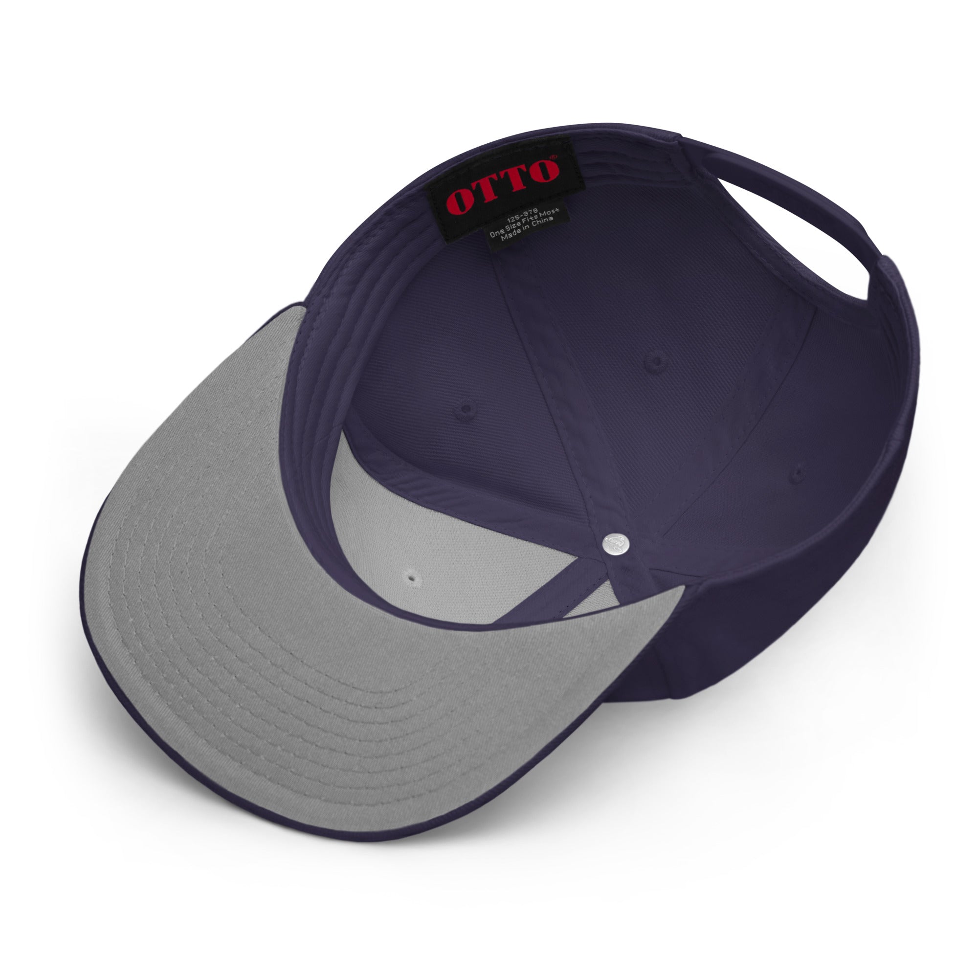 Navy blue IMAGO DEI embroidered snapback hat — DKINGDOMFASHIONS.