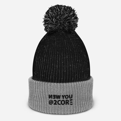 "AUTHENTIC NEW YOU" POM-POM BEANIE.