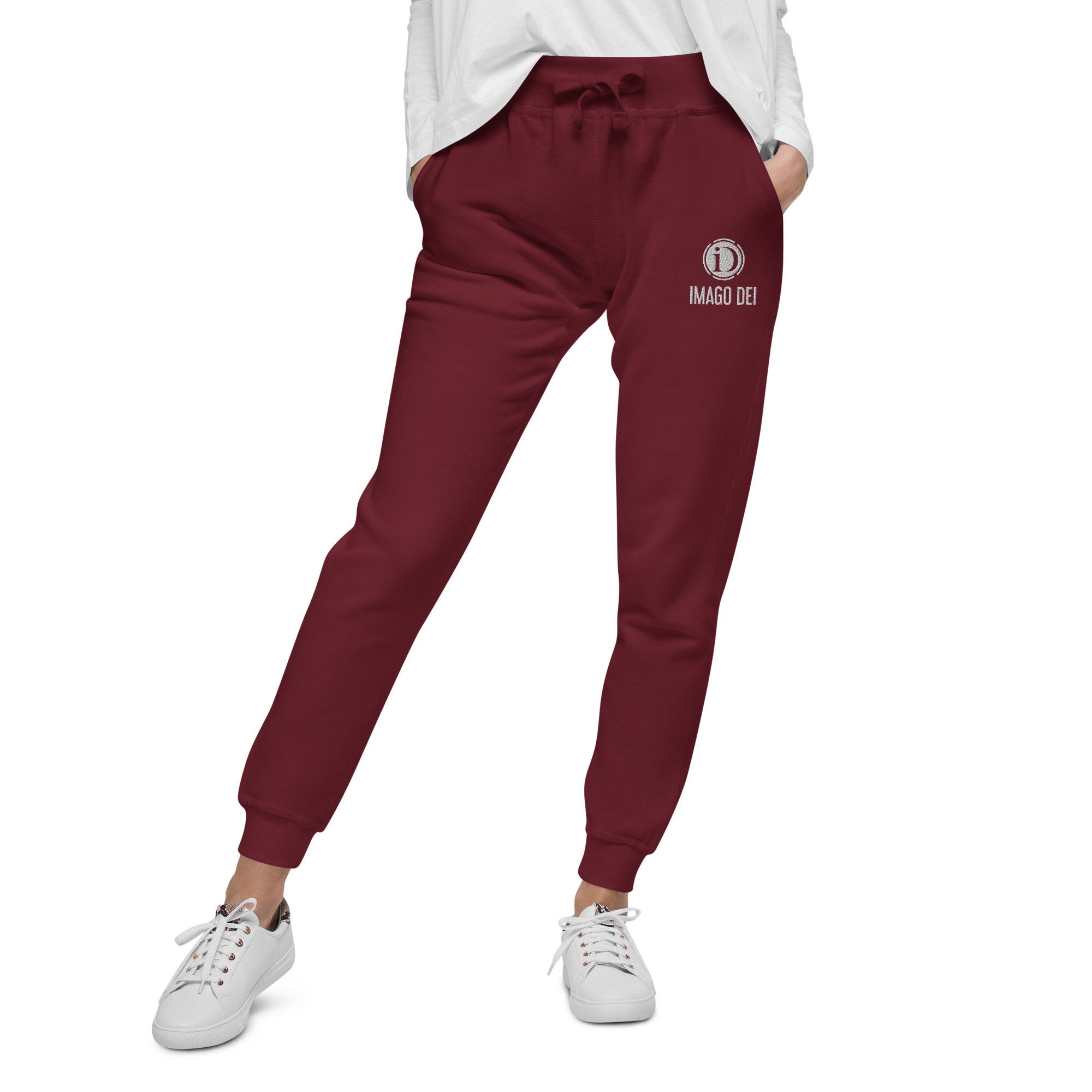 LADIES EMBROIDERY IMGO DEI FLEECE SWEATPANTS.