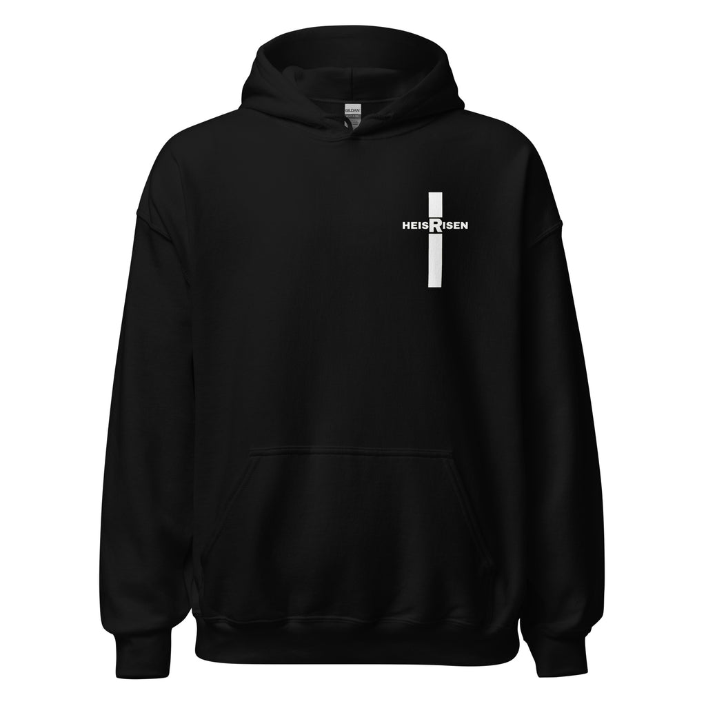 Black women’s Christian resurrection hoodie with Praise God for a Living Hope and 1 Peter 1:3.