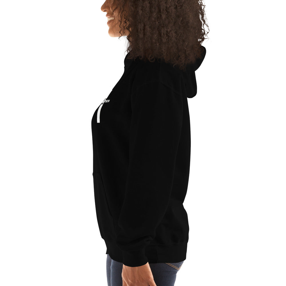 Black women’s Christian resurrection hoodie with Praise God for a Living Hope and 1 Peter 1:3.
