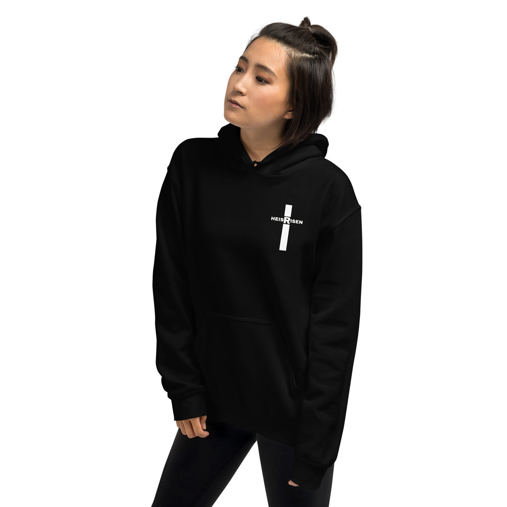 Black women’s Christian resurrection hoodie with Praise God for a Living Hope and 1 Peter 1:3.