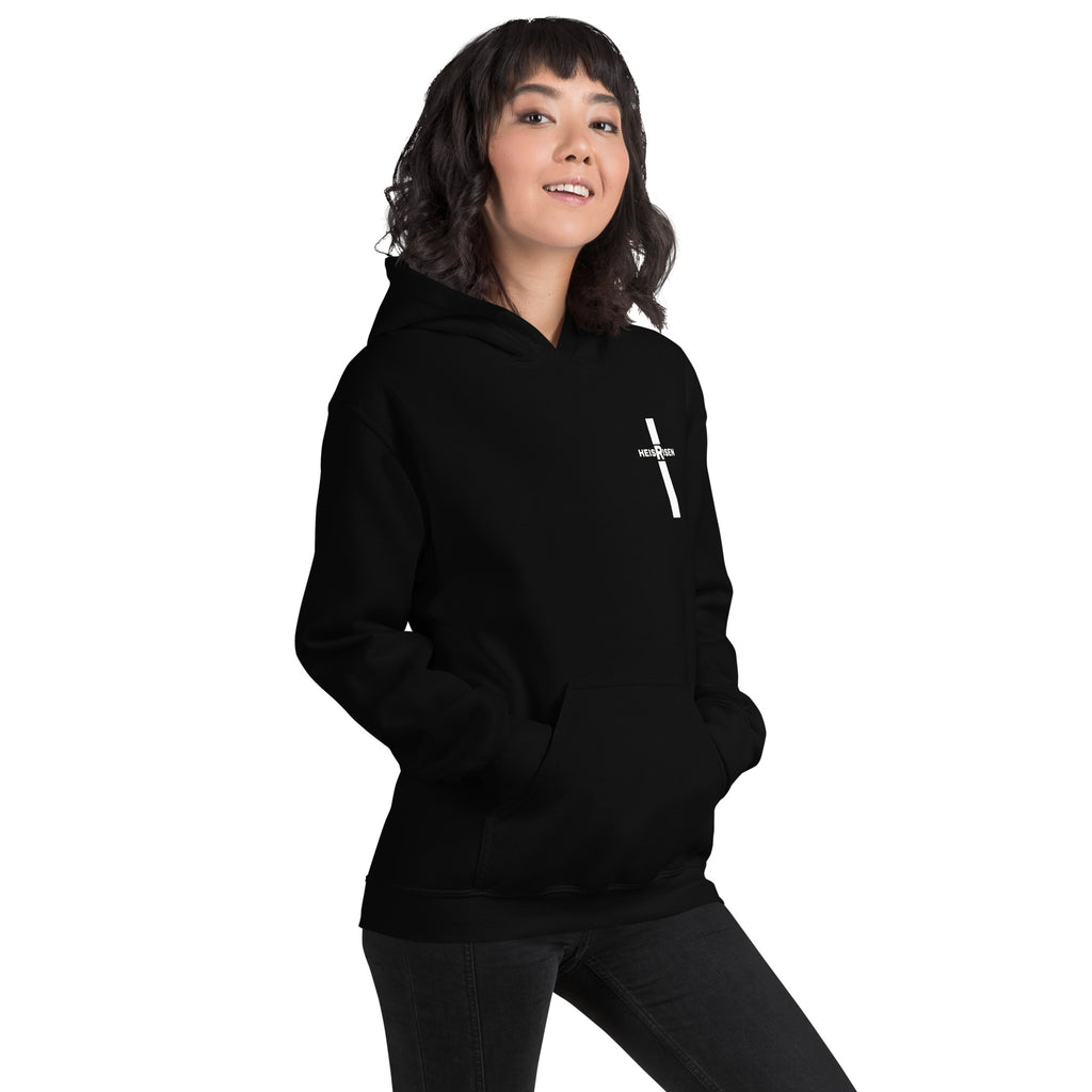 Black women’s Christian resurrection hoodie with Praise God for a Living Hope and 1 Peter 1:3.