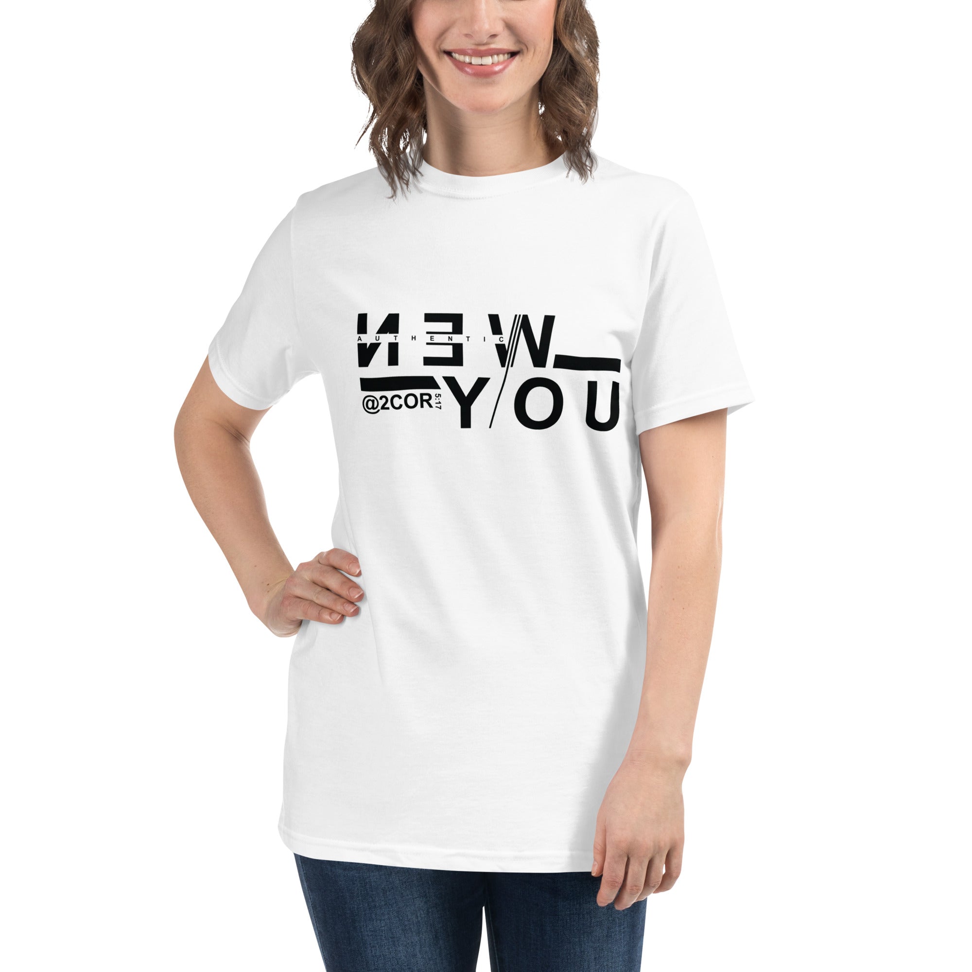 "AUTHENTIC NEW YOU" WOMEN'S ORGANIC T-SHIRT.