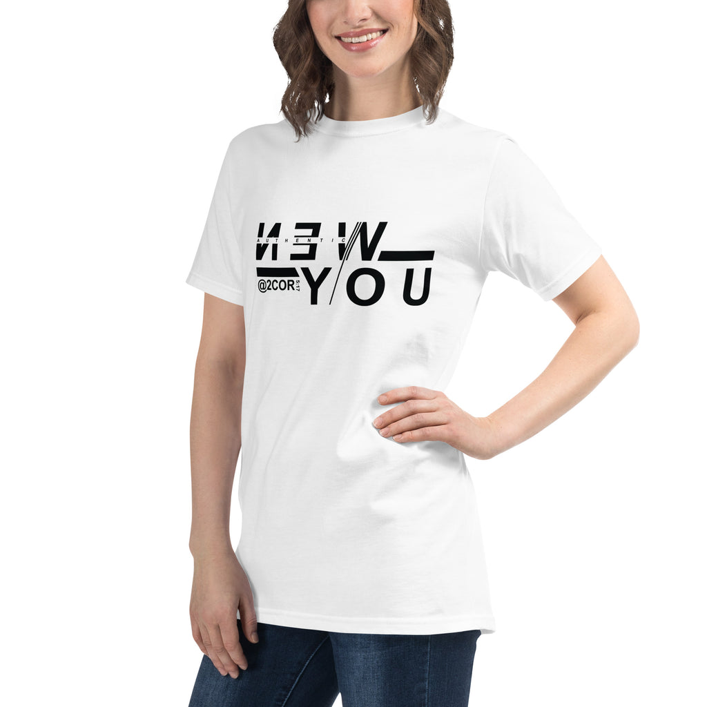 "AUTHENTIC NEW YOU" WOMEN'S ORGANIC T-SHIRT.
