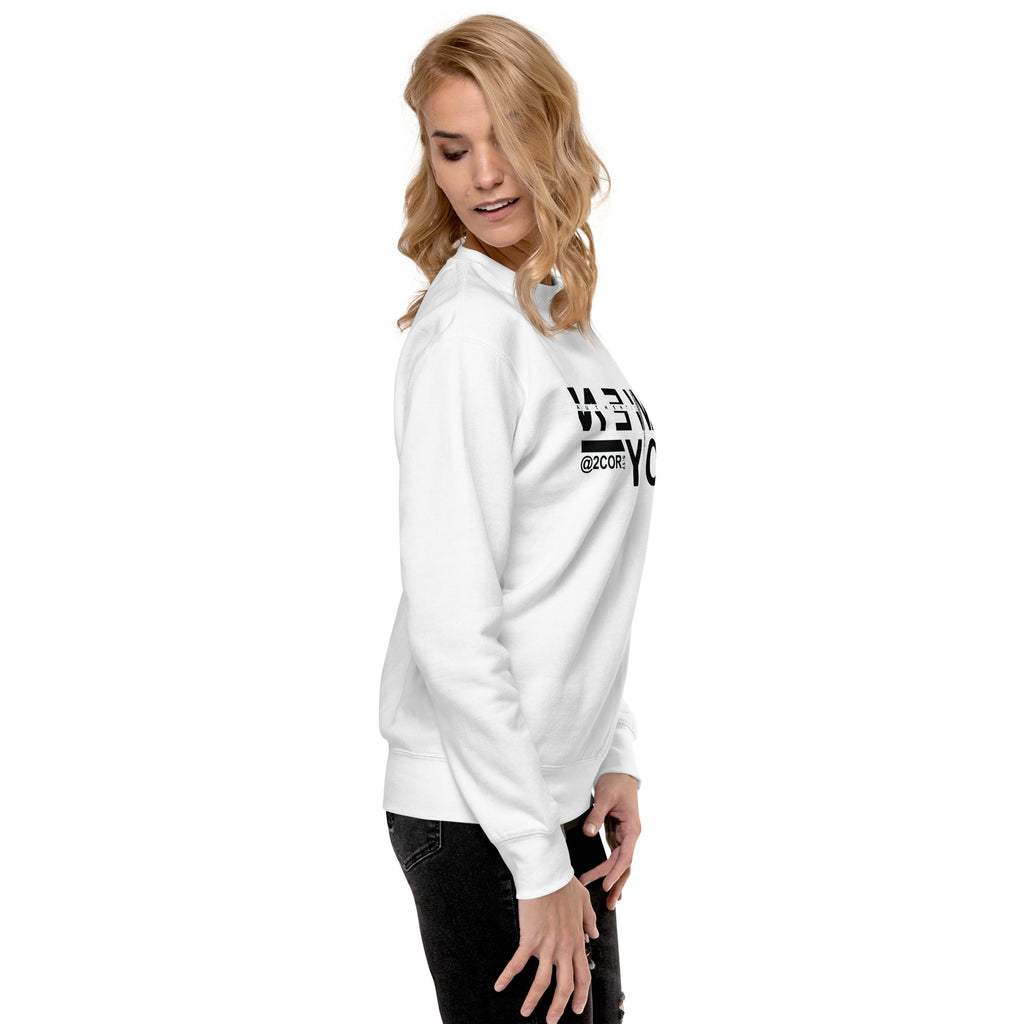 2 Corinthians 5:17 premium sweatshirt with Christian streetwear design by DKINGDOMFASHIONS.