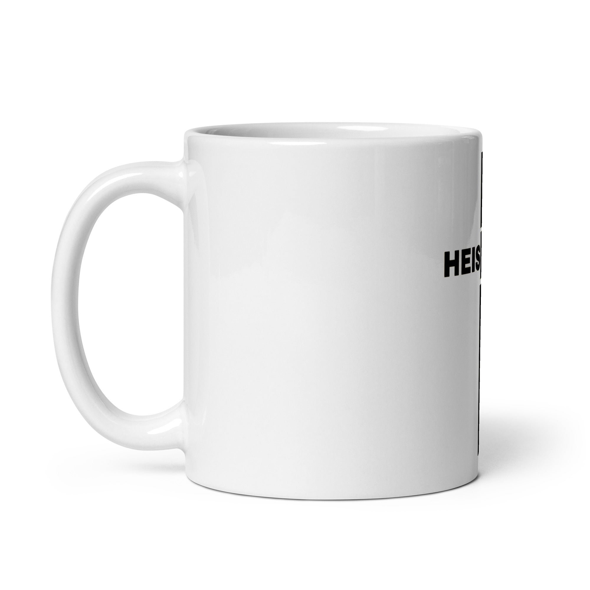 White glossy mug