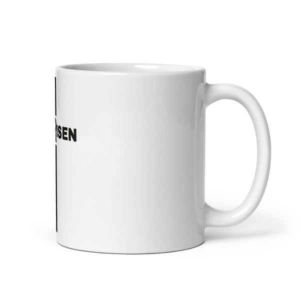 White glossy mug
